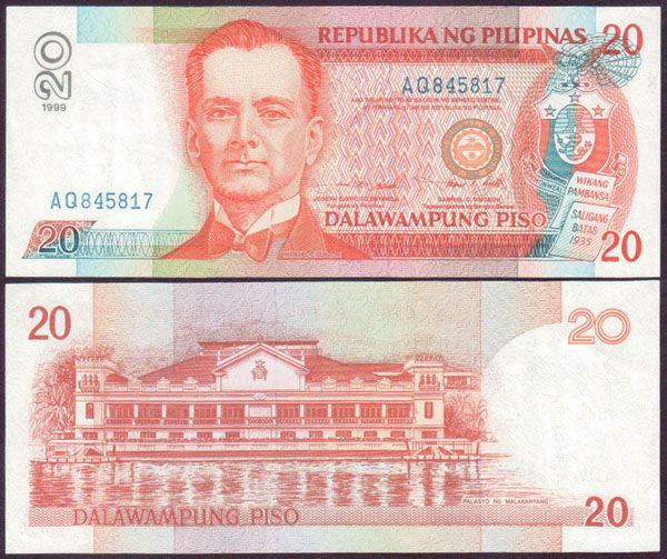 1999 Philippines 20 Piso (P.182d) L001281